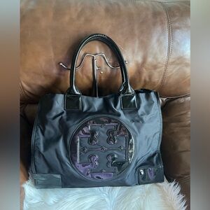 Tory Burch Ella Black nylon tote bag